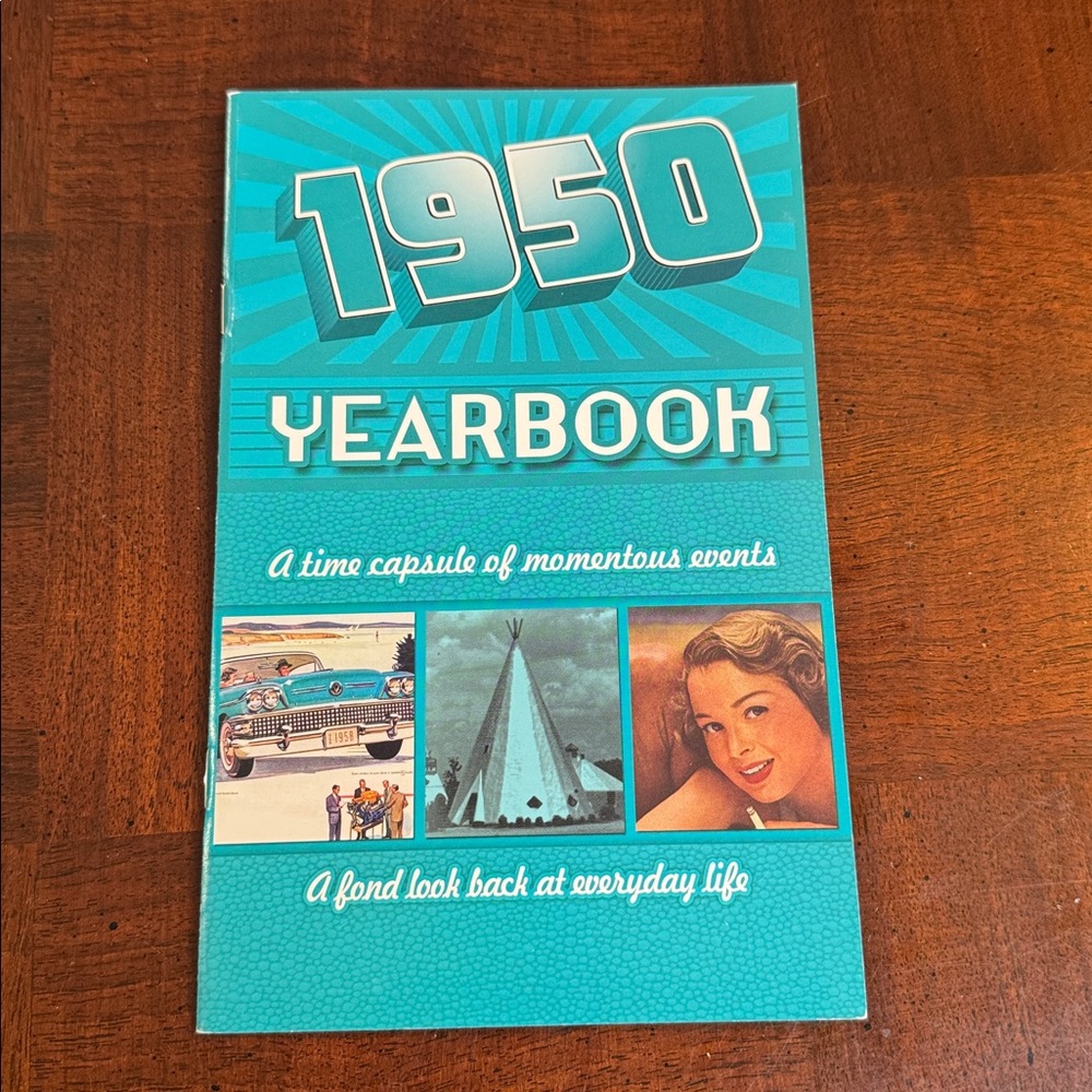 1950 Yearbook A Time Capsule of Momentous Events Book Birthday Card
